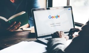 navigateur Web ouvert sur le moteur de recherche Google